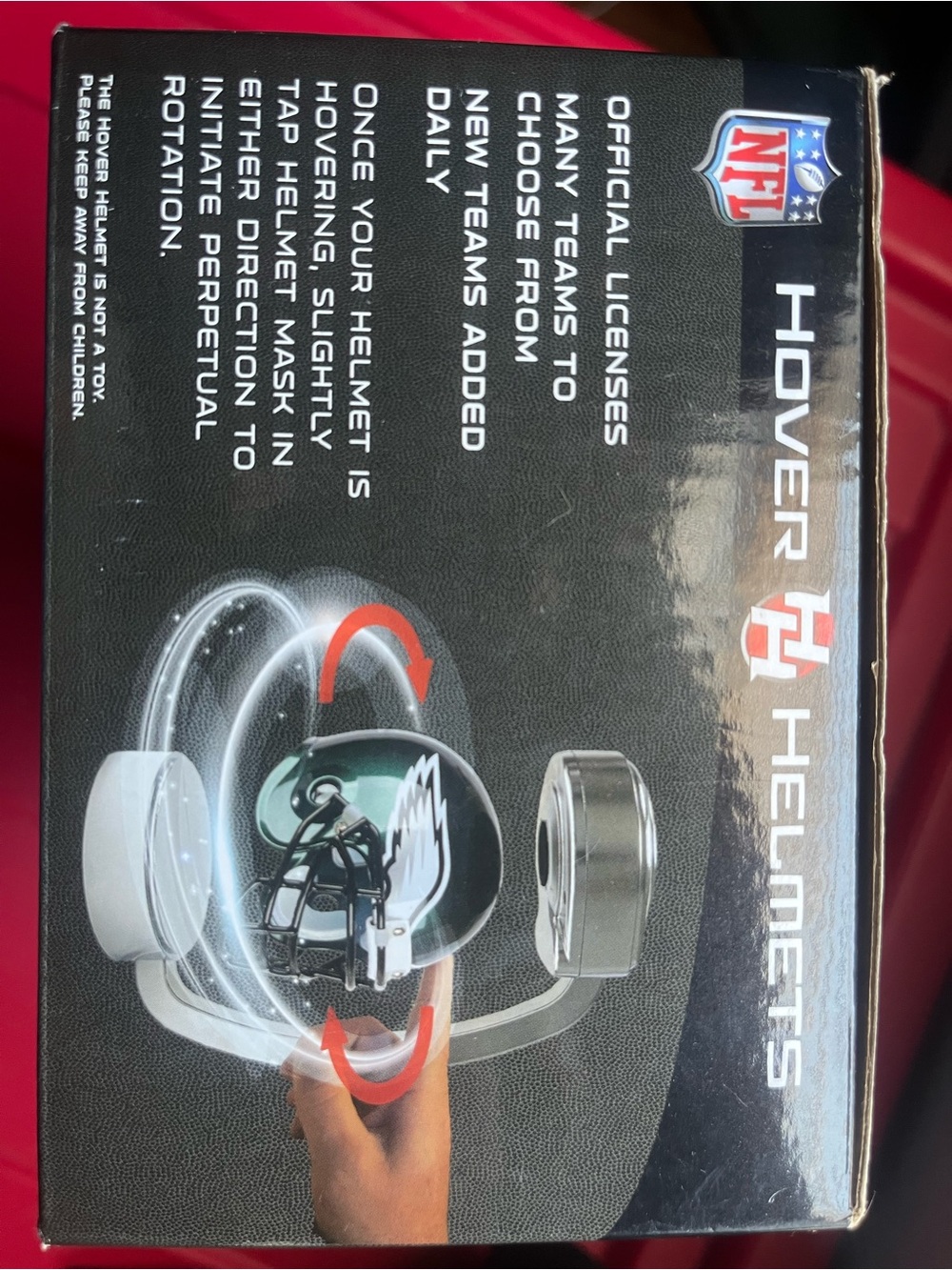 NFL Hover Helmet Box Black White Red